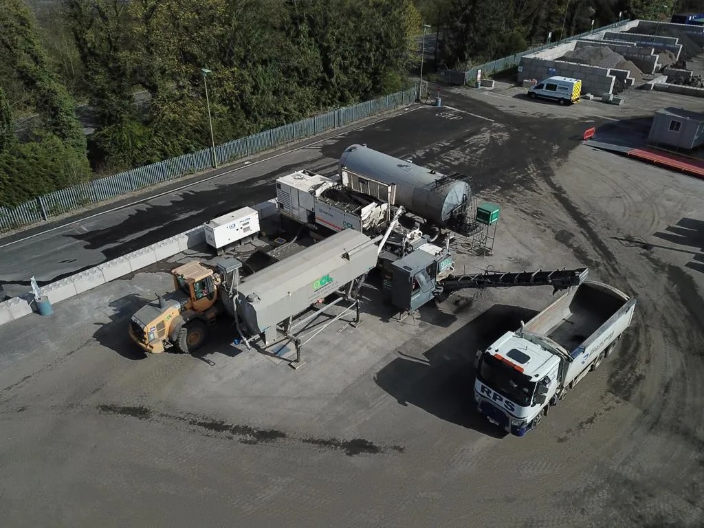 An aerial shot of an OCL Regeneration depot