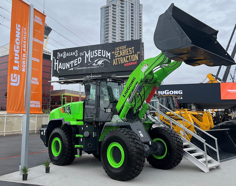 柳工856H-E MAX轮式装载机在CONEXPO/CON-AGG 2023上展出